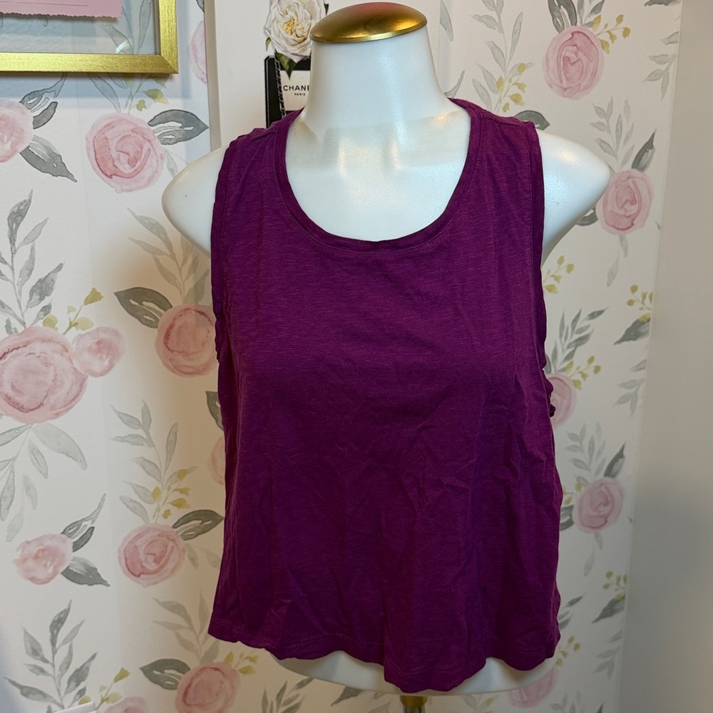 Zella Magenta Cotton Basic Tank Top